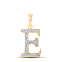 Load image into Gallery viewer, 1/12CTW-DIA P1P2 LADIES INITIAL &quot;E&quot; PENDANT
