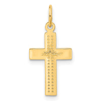 Load image into Gallery viewer, 14k Small Diamond-cut Cross Pendant
