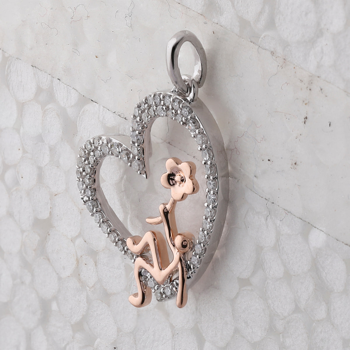 1/5CT-DIA CN HEART PENDANT