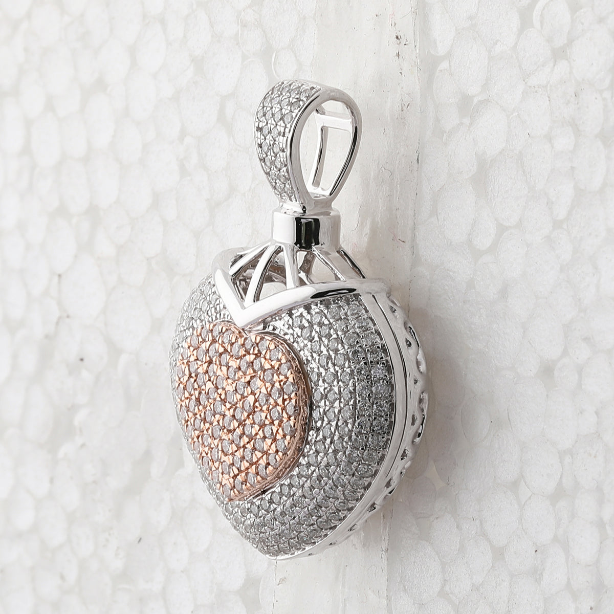 1 1/5CT-DIA HEART PENDANT