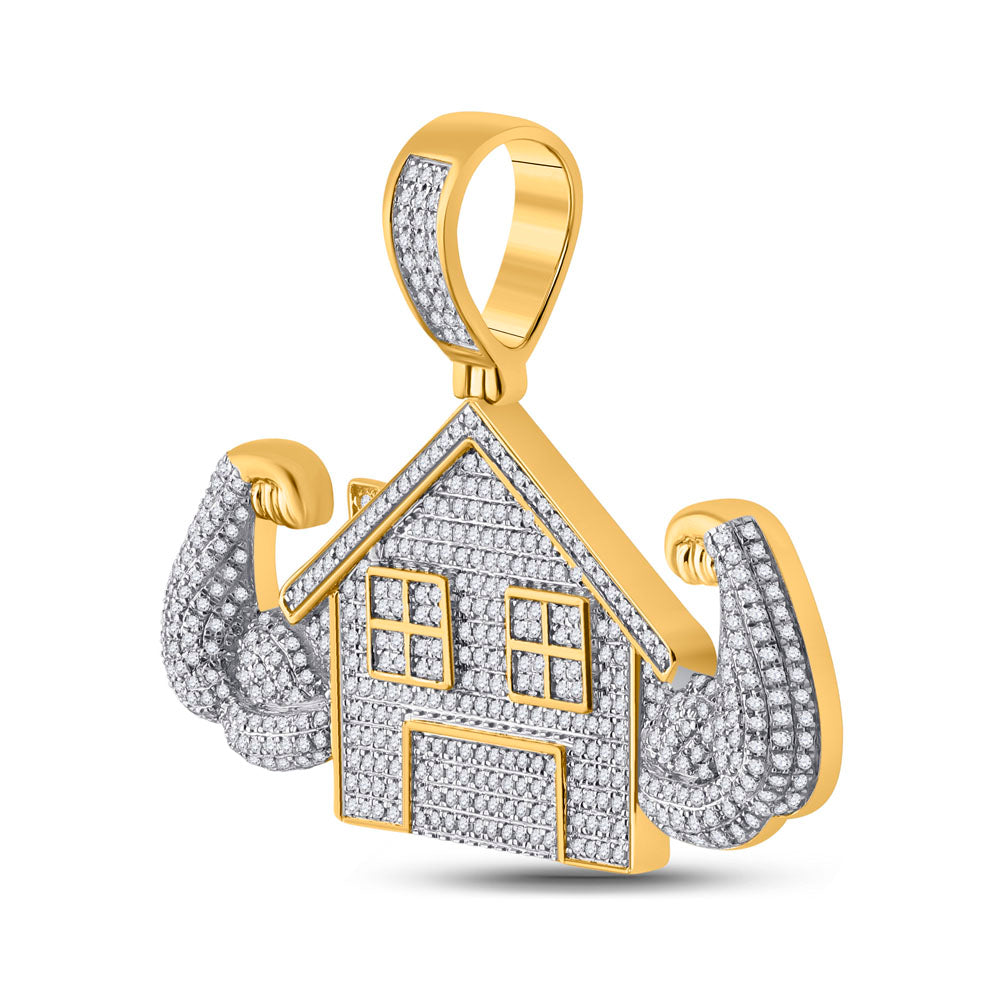 1 1/2 CTW-DIA P1P2 TRAP HOUSE  PENDANT