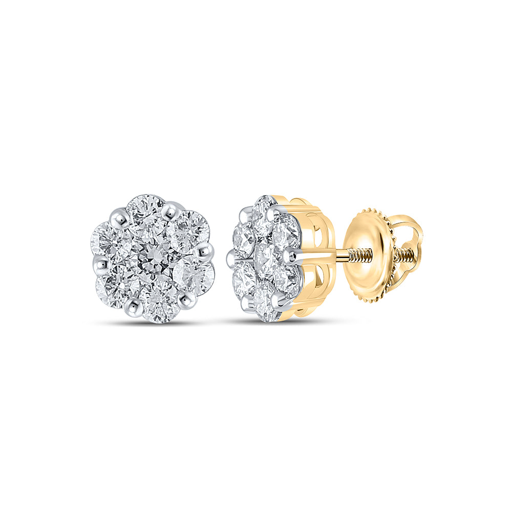 1 3/4CTW-DIA ANA M FASHION FLOWER EARRING
