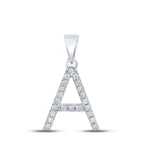 Load image into Gallery viewer, 1/5CT-DIA CN LADIES INITIAL &quot;A&quot; PENDANT
