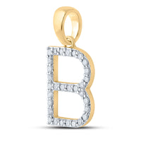 Load image into Gallery viewer, 1/4CT-DIA CN LADIES INITIAL &quot;B&quot; PENDANT
