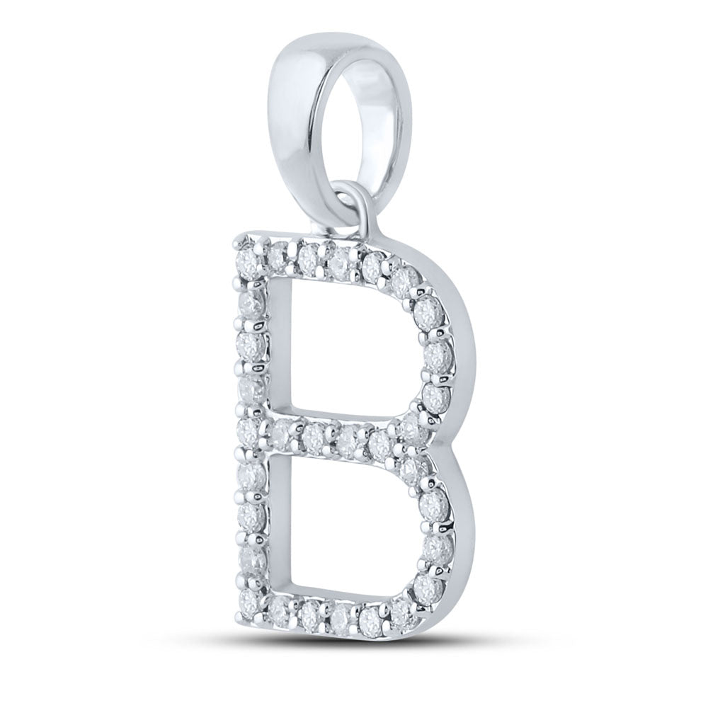 1/4CT-DIA  CN LADIES INITIAL "B" PENDANT