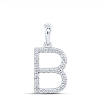 Load image into Gallery viewer, 1/4CT-DIA  CN LADIES INITIAL &quot;B&quot; PENDANT
