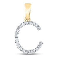 Load image into Gallery viewer, 1/5CT-DIA CN LADIES INITIAL &quot;C&quot; PENDANT

