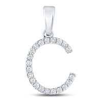 Load image into Gallery viewer, 1/5CT-DIA CN LADIES INITIAL &quot;C&quot; PENDANT
