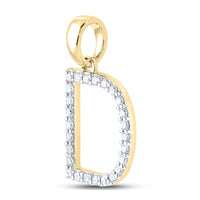 Load image into Gallery viewer, 1/5CT-DIA CN LADIES INITIAL &quot;D&quot; PENDANT
