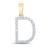 Load image into Gallery viewer, 1/5CT-DIA CN LADIES INITIAL &quot;D&quot; PENDANT
