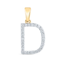Load image into Gallery viewer, 1/5CT-DIA CN LADIES INITIAL &quot;D&quot; PENDANT
