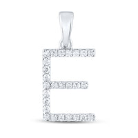 Load image into Gallery viewer, 1/5CT-DIA CN LADIES INITIAL &quot;E&quot; PENDANT
