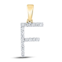 Load image into Gallery viewer, 1/8CT-DIA CN LADIES INITIAL &quot;F&quot; PENDANT
