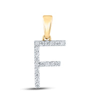 Load image into Gallery viewer, 1/8CT-DIA CN LADIES INITIAL &quot;F&quot; PENDANT
