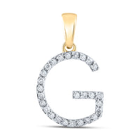 Load image into Gallery viewer, 1/5CT-DIA CN LADIES INITIAL &quot;G&quot; PENDANT
