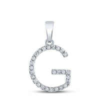 Load image into Gallery viewer, 1/5CT-DIA CN LADIES INITIAL &quot;G&quot; PENDANT

