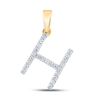 Load image into Gallery viewer, 1/5CT-DIA CN LADIES INITIAL &quot;H&quot; PENDANT
