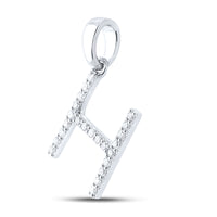 Load image into Gallery viewer, 1/5CT-DIA CN LADIES INITIAL &quot;H&quot; PENDANT
