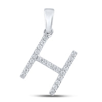 Load image into Gallery viewer, 1/5CT-DIA CN LADIES INITIAL &quot;H&quot; PENDANT
