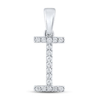 Load image into Gallery viewer, 1/8CT-DIA CN LADIES INITIAL &quot;I&quot; PENDANT
