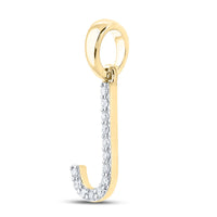 Load image into Gallery viewer, 1/10CT-DIA CN LADIES INITIAL &quot;J&quot; PENDANT
