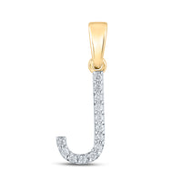 Load image into Gallery viewer, 1/10CT-DIA CN LADIES INITIAL &quot;J&quot; PENDANT
