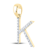 Load image into Gallery viewer, 1/6CT-DIA CN LADIES INITIAL &quot;K&quot; PENDANT
