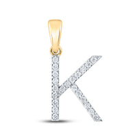 Load image into Gallery viewer, 1/6CT-DIA CN LADIES INITIAL &quot;K&quot; PENDANT
