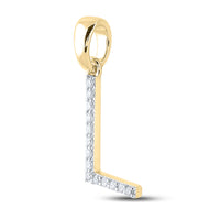 Load image into Gallery viewer, 1/8CT-DIA CN LADIES INITIAL &quot;L&quot; PENDANT
