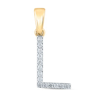 Load image into Gallery viewer, 1/8CT-DIA CN LADIES INITIAL &quot;L&quot; PENDANT
