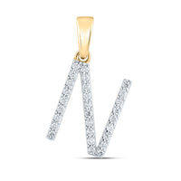 Load image into Gallery viewer, 1/5CT-DIA CN LADIES INITIAL &quot;N&quot; PENDANT
