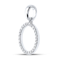 Load image into Gallery viewer, 1/5CT-DIA CN LADIES INITIAL &quot;O&quot; PENDANT

