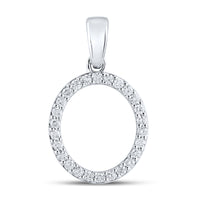 Load image into Gallery viewer, 1/5CT-DIA CN LADIES INITIAL &quot;O&quot; PENDANT

