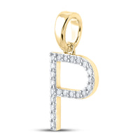 Load image into Gallery viewer, 1/6CT-DIA CN LADIES INITIAL &quot;P&quot; PENDANT
