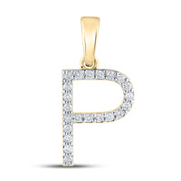 Load image into Gallery viewer, 1/6CT-DIA CN LADIES INITIAL &quot;P&quot; PENDANT

