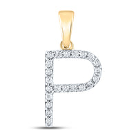 Load image into Gallery viewer, 1/6CT-DIA CN LADIES INITIAL &quot;P&quot; PENDANT
