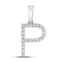 Load image into Gallery viewer, 1/6CT-DIA CN LADIES INITIAL &quot;P&quot; PENDANT
