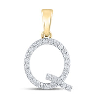 Load image into Gallery viewer, 1/5CT-DIA CN LADIES INITIAL &quot;Q&quot; PENDANT
