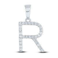 Load image into Gallery viewer, 1/5CT-DIA CN LADIES INITIAL &quot;R&quot; PENDANT
