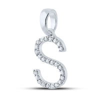 Load image into Gallery viewer, 1/5CT-DIA CN LADIES INITIAL &quot;S&quot; PENDANT

