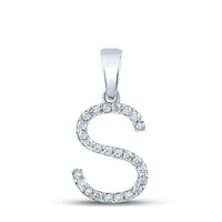 Load image into Gallery viewer, 1/5CT-DIA CN LADIES INITIAL &quot;S&quot; PENDANT
