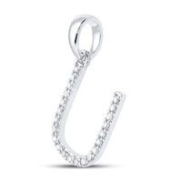 Load image into Gallery viewer, 1/6CT-DIA CN LADIES INITIAL &quot;U&quot; PENDANT
