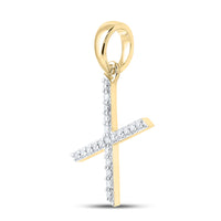 Load image into Gallery viewer, 1/6CT-DIA CN LADIES INITIAL &quot;X&quot; PENDANT
