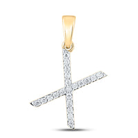 Load image into Gallery viewer, 1/6CT-DIA CN LADIES INITIAL &quot;X&quot; PENDANT
