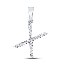 Load image into Gallery viewer, 1/6CT-DIA CN LADIES INITIAL &quot;X&quot; PENDANT
