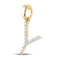 Load image into Gallery viewer, 1/8CT-DIA CN LADIES INITIAL &quot;Y&quot; PENDANT
