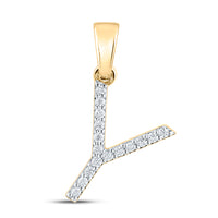 Load image into Gallery viewer, 1/8CT-DIA CN LADIES INITIAL &quot;Y&quot; PENDANT
