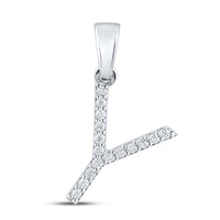 Load image into Gallery viewer, 1/8CT-DIA CN LADIES INITIAL &quot;Y&quot; PENDANT
