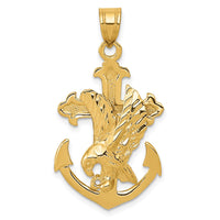 Load image into Gallery viewer, 14k Mariners Cross w/Eagle Pendant
