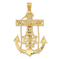 Load image into Gallery viewer, 14k Two-tone Mariner&#39;s Crucifix Pendant

